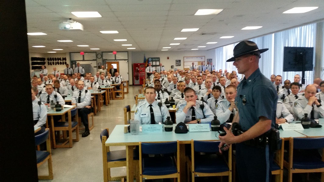 First-responder training at the Massachusetts State Police Academy in New Braintree on April 30, 2014