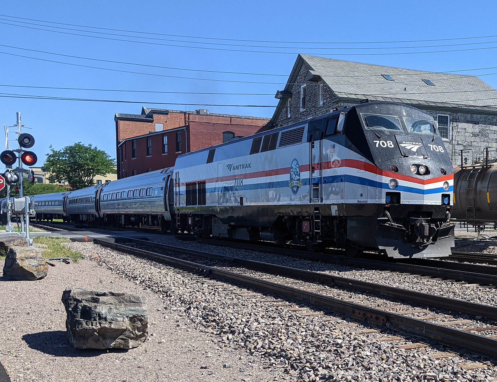 The Ethan Allen Express departs Burlington, Vermont, for New York on July 31, 2022