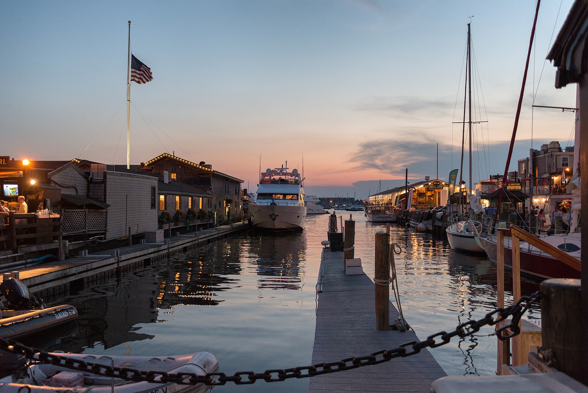 Bannister's and Bowen's wharves in Newport, Rhode Island, in August 2015.