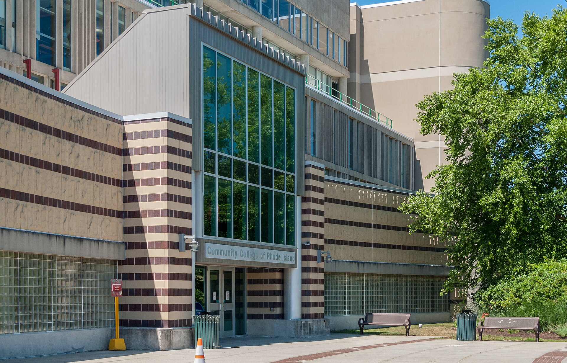 The entrance to CCRI's Knight Campus in Warwick on July 10, 2018. File photo.