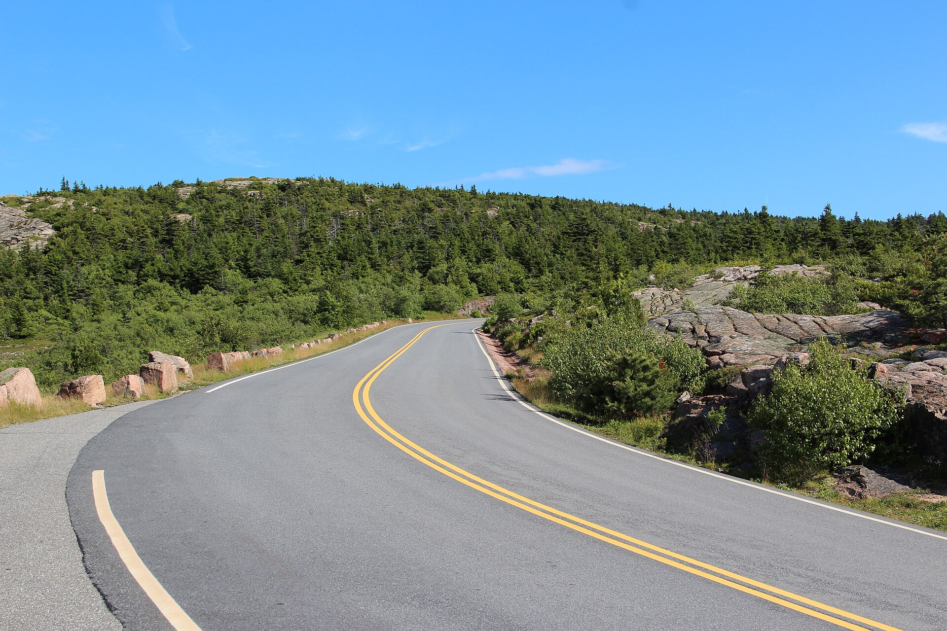 Cadillac Summit Road in Acadia National Park.