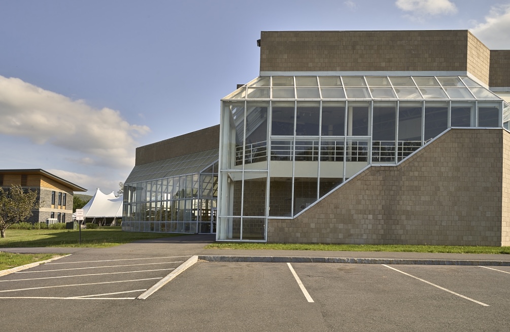 Campus buildings at Hampshire College in Amherst, Massachusetts.