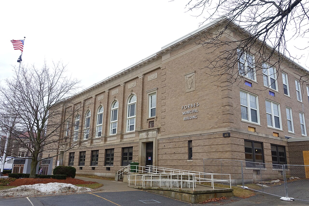 The Forbes Municipal Building in Westborough, Massachusetts, photographed in January 2018.