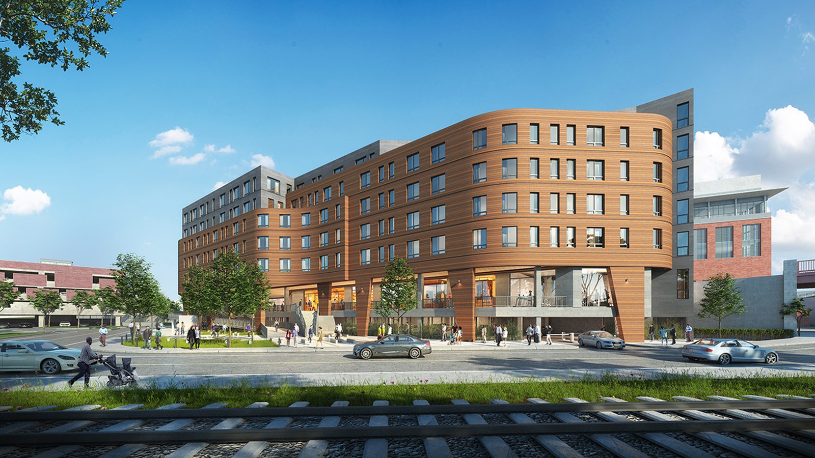 Rendering of the Exchange apartment building in Salem